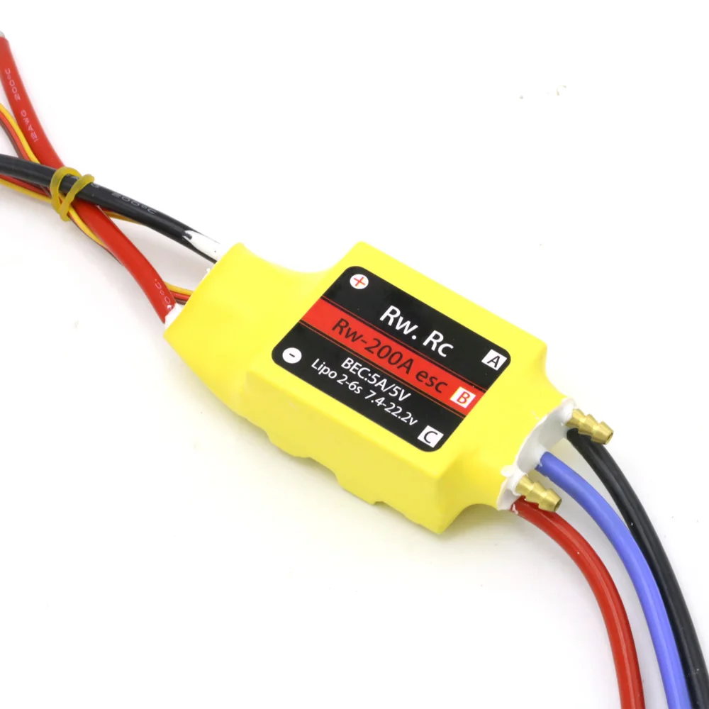 200A ESC Bidirectional Uds 2-6S 5V/5A UBEC Controlador de velocidad sin escobillas ESC para RC barco UBEC 200A/S
200A ESC Bidirectional Uds 2-6S 5V/5A UBEC Controlador de velocidad sin escobillas ESC para RC barco UBEC 200A/S