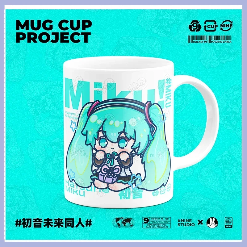 

Кружка Hatsune Miku с крышкой и ложкой, л, кофейная чашка, товары для анимации, забавный подарок на день рождения для чая и молока