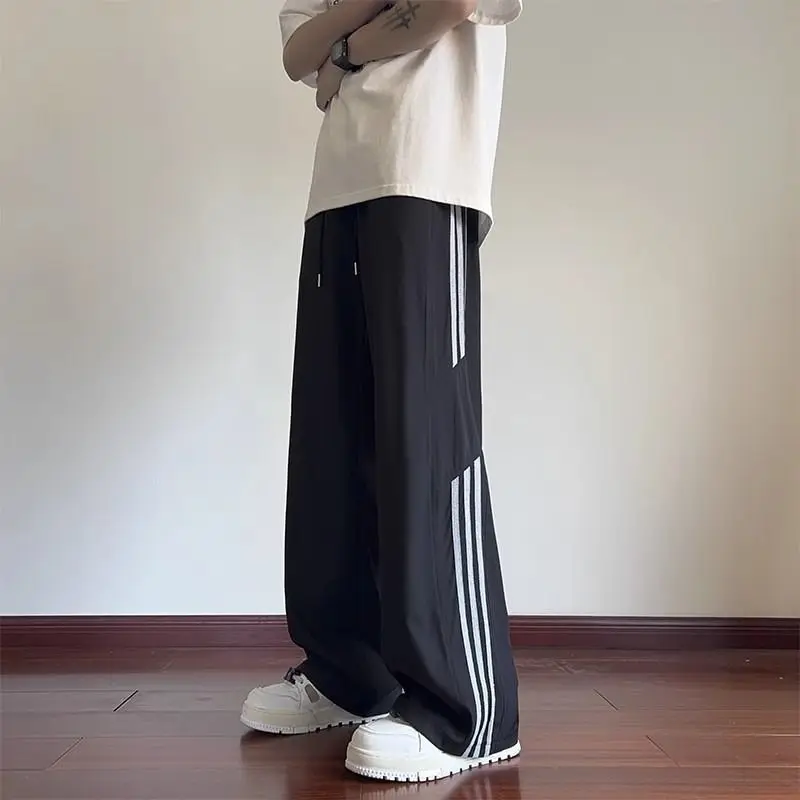 Stripe Quick Drying Ice Silk Men 2024 Summer Thin Style Loose Wide Legs Motion American Style Youth Casual All-match Trousers
Stripe Quick Drying Ice Silk Men 2024 Summer Thin Style Loose Wide Legs Motion American Style Youth Casual All-match Trousers