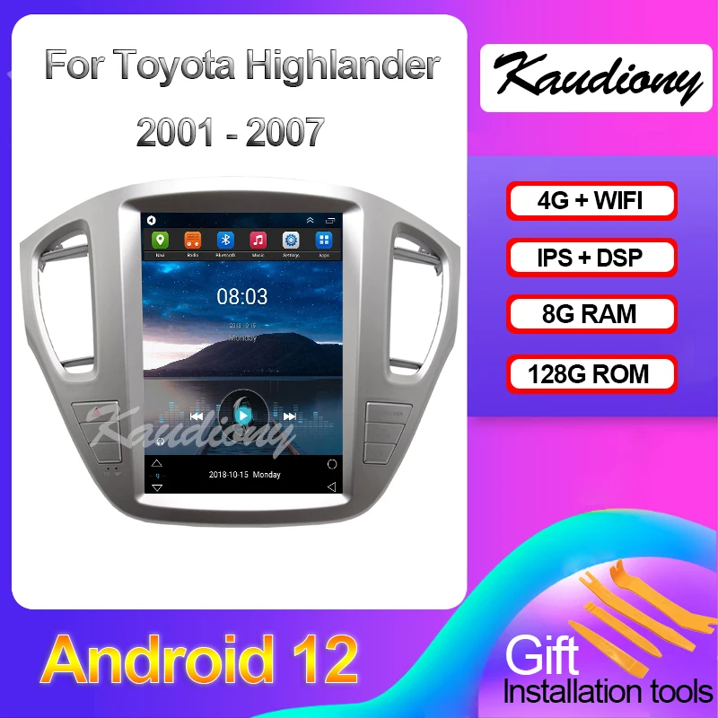 Kaudiony 12.1" Android 12 For Toyota Highlander 2001-2007 Car DVD Multimedia Player Auto Radio GPS Navigation 4G Stereo DSP WIFI
Kaudiony 12.1" Android 12 For Toyota Highlander 2001-2007 Car DVD Multimedia Player Auto Radio GPS Navigation 4G Stereo DSP WIFI