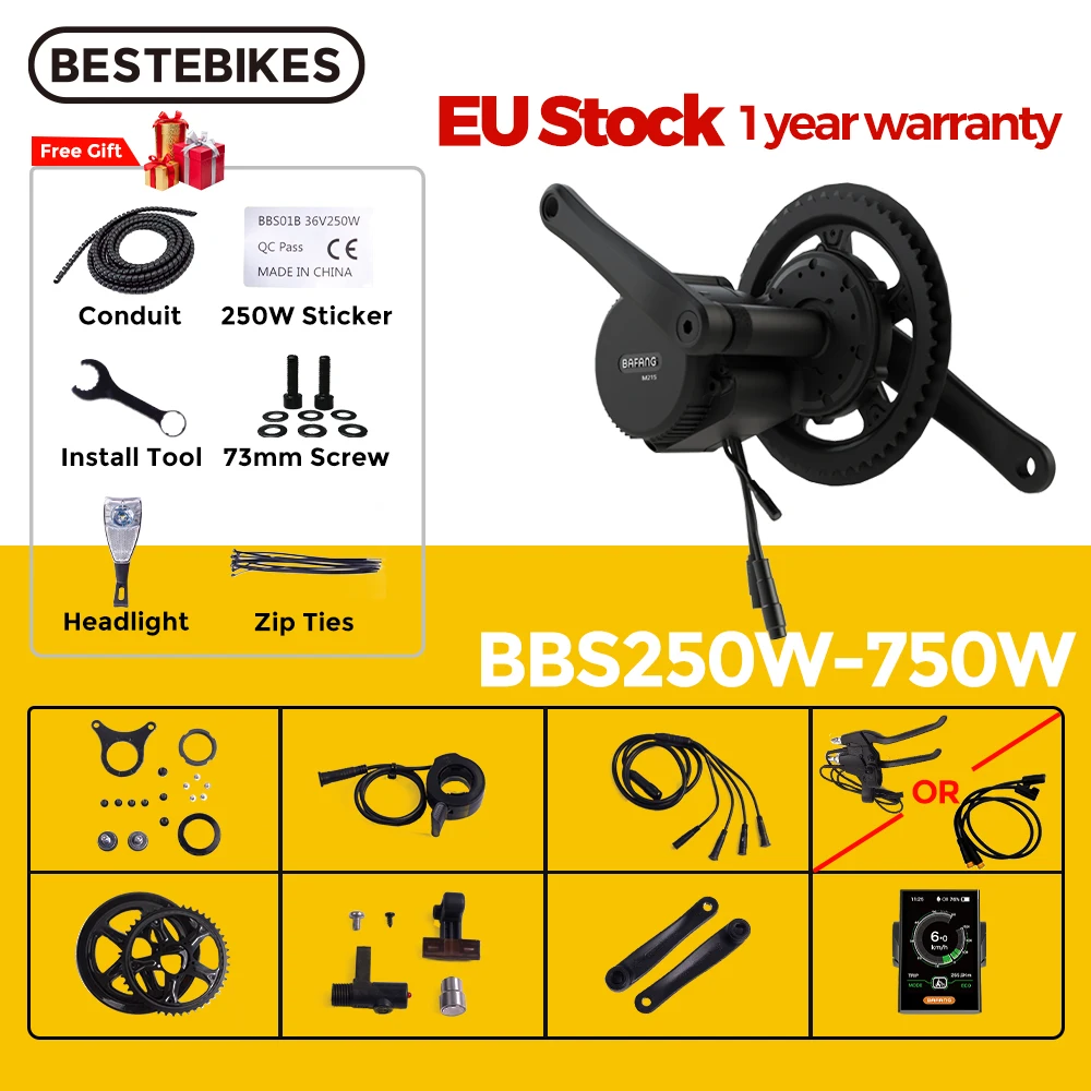 Bafang Conversion Kit BBS02B 48V 750W BBS01B 36V 250W BBS01 BBS02 Mid Drive Motor e bike Electric Motor Bicycle Conversion Kits
Bafang Conversion Kit BBS02B 48V 750W BBS01B 36V 250W BBS01 BBS02 Mid Drive Motor e bike Electric Motor Bicycle Conversion Kits
