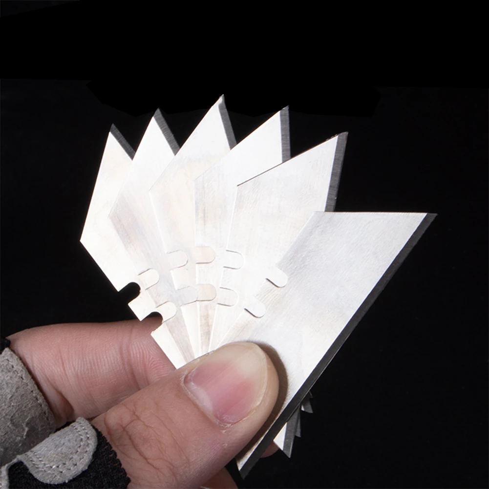10Pcs Set Trapezoidal Blade Replacement Blade Art Craft CutterTool Multifunction Accessories And Parts For Manual Cutting
10Pcs Set Trapezoidal Blade Replacement Blade Art Craft CutterTool Multifunction Accessories And Parts For Manual Cutting