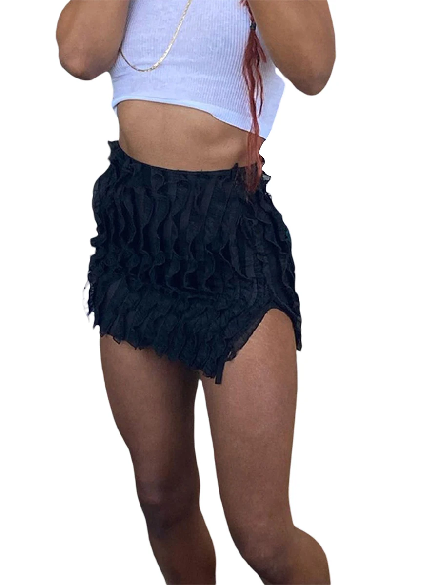 Women s Sexy Ruffle Slit Mini Skirt Summer Solid Color High Waist Slim Fit Bodycon Skirt Club Party Skirt
Women s Sexy Ruffle Slit Mini Skirt Summer Solid Color High Waist Slim Fit Bodycon Skirt Club Party Skirt