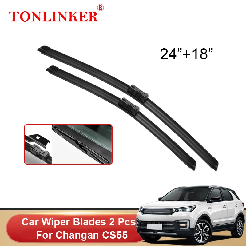 

TONLINKER Front Windscreen Wiper Blades For Changan CS55 2019 2020 2021 CS55Plus 2022 Car Accessories Wiper Blade Brushes Cutter