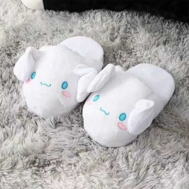 Pantoufles d'intérieur mignonnes à oreilles mobiles Sanrioeds, dessin animé créatif, Cinnamoroll, maison mignonne, tout match, Kawaii, nouveau 1
