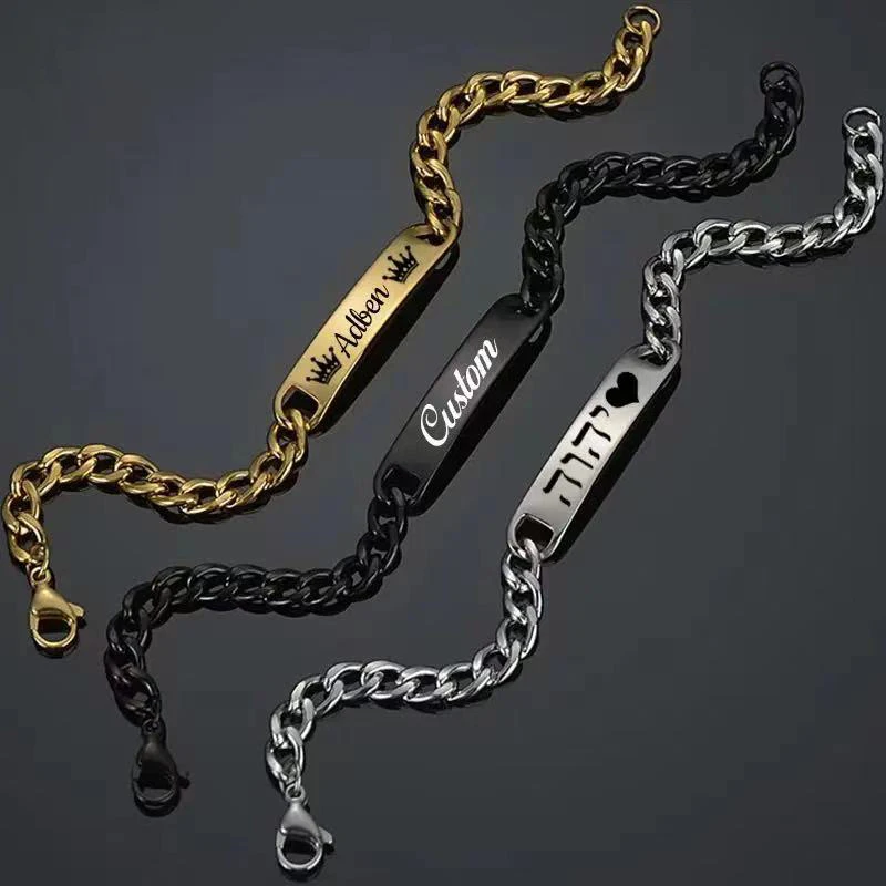 Laser Engrave Custom Name Bracelet for Men Women Personalized Stainless Steel DIY Cuban Bangles Jewelry Birthday Gift 2024
Laser Engrave Custom Name Bracelet for Men Women Personalized Stainless Steel DIY Cuban Bangles Jewelry Birthday Gift 2024