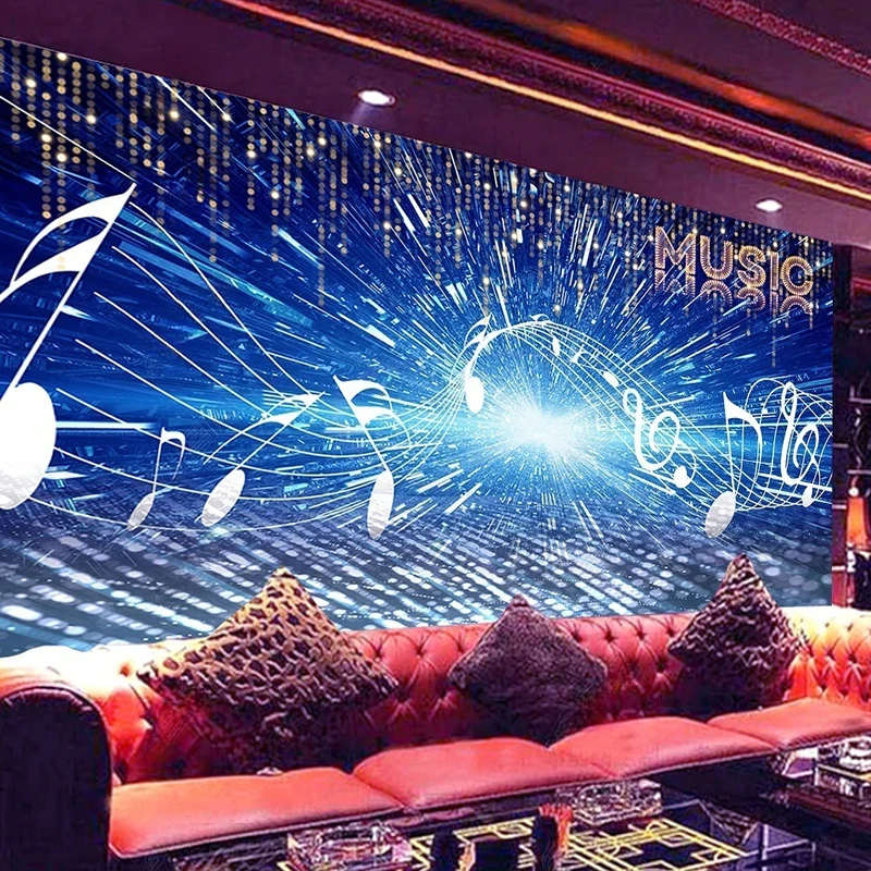 

Custom 3D Wallpaper Cool Fashion Bar Ktv Music Nightclub Tooling Poster Background Wall Decor Creative Mural Papel De Parede 3D