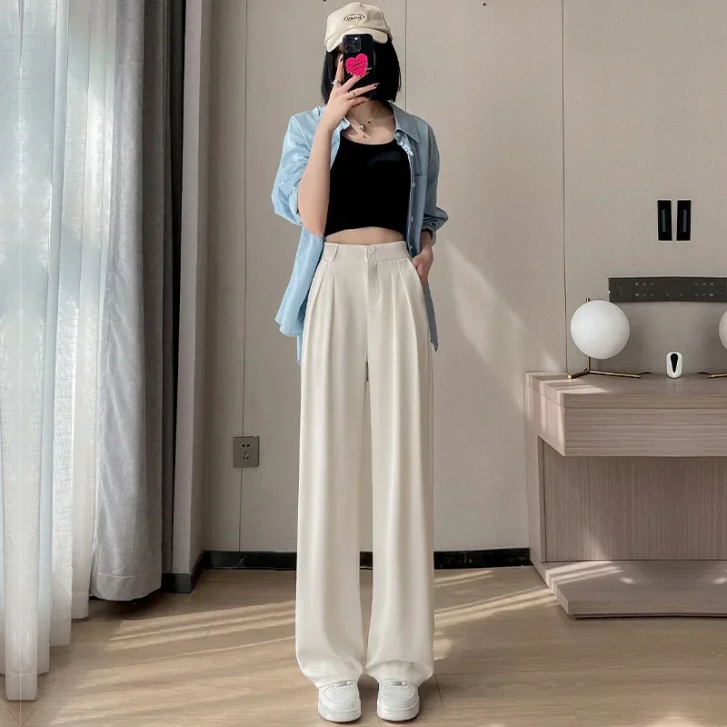 Korean Women's Trousers Loose Straight Wide Leg Pants for Women Office Lady Y2k Pants Woman Korean Fashion Casual Baggy Pants
Korean Women's Trousers Loose Straight Wide Leg Pants for Women Office Lady Y2k Pants Woman Korean Fashion Casual Baggy Pants