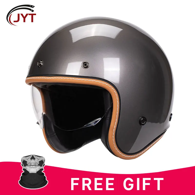 

Open Face Motocross Helmet 3/4 Motorcycle Helmets Men German Jet Helmet Four Seasons Free Shipping DOT Approved Capacete De Moto