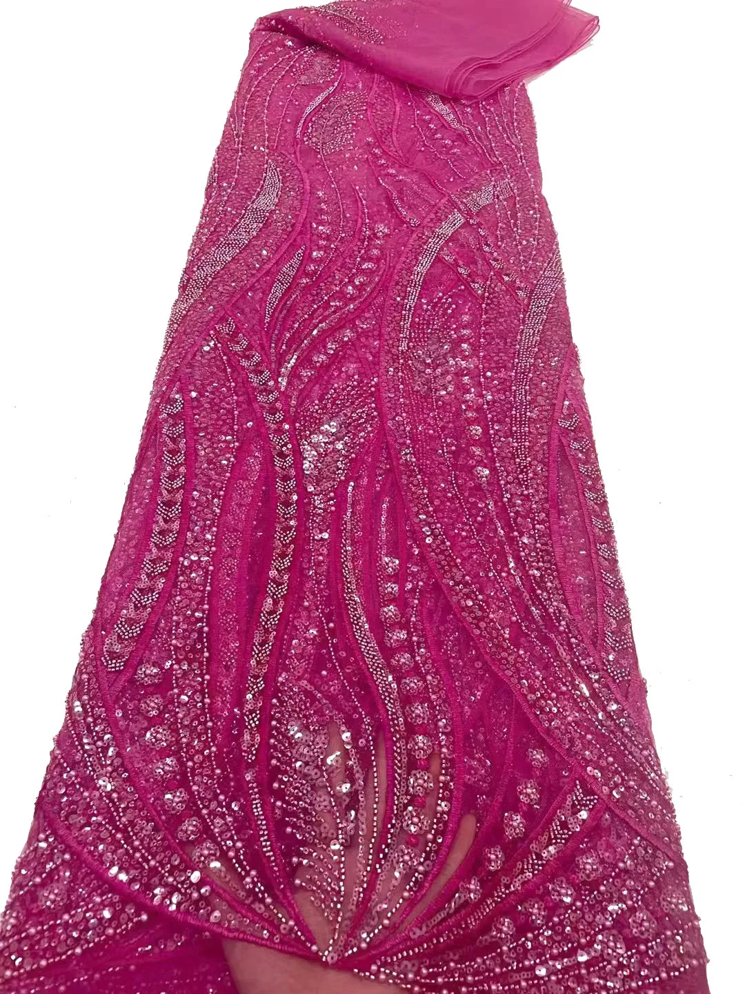 2023 new exquisite feather type heavy industry bead tube fabric, African fashion sequin embroidery fabric/5yards
2023 new exquisite feather type heavy industry bead tube fabric, African fashion sequin embroidery fabric/5yards