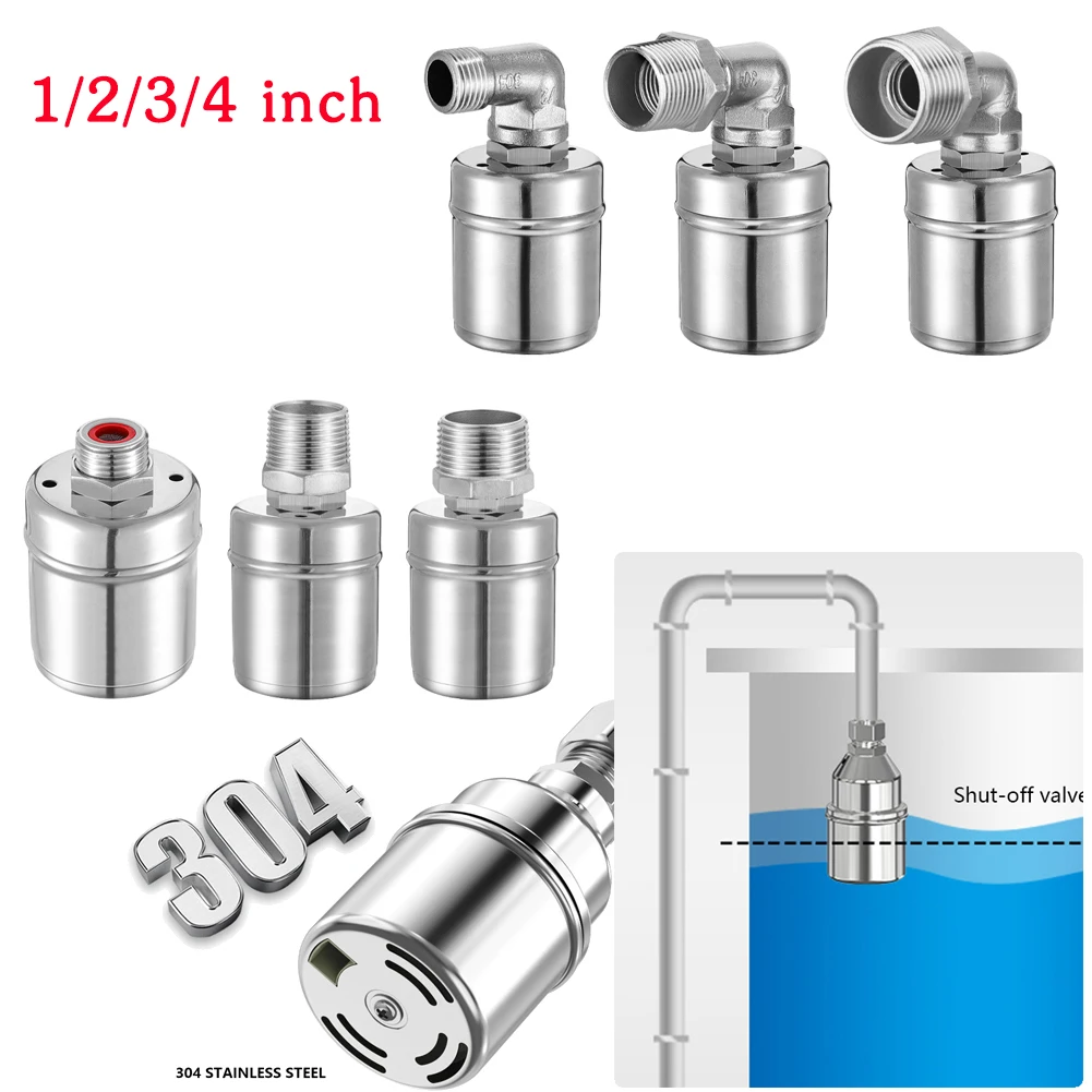 

1/2 3/4 1 дюймовый Поплавковый шаровой кран из нержавеющей стали 304 поплавковый клапан уровня воды водосберегающий термостойкий для кухонной плиты кран