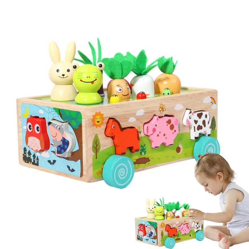

Shape Matching Blocks Montessori Fine Motor Toys 1 2 3 Years Old Wooden Farm Animal Toys Quick Matching Sorting And Stacking Toy