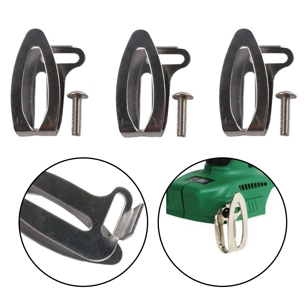 3PCS Brand New Belt Clips Belt Clips Replacement Silver Steel Tool Hooks DS18DBL Cordless Driver Drill Power Tools
3PCS Brand New Belt Clips Belt Clips Replacement Silver Steel Tool Hooks DS18DBL Cordless Driver Drill Power Tools
