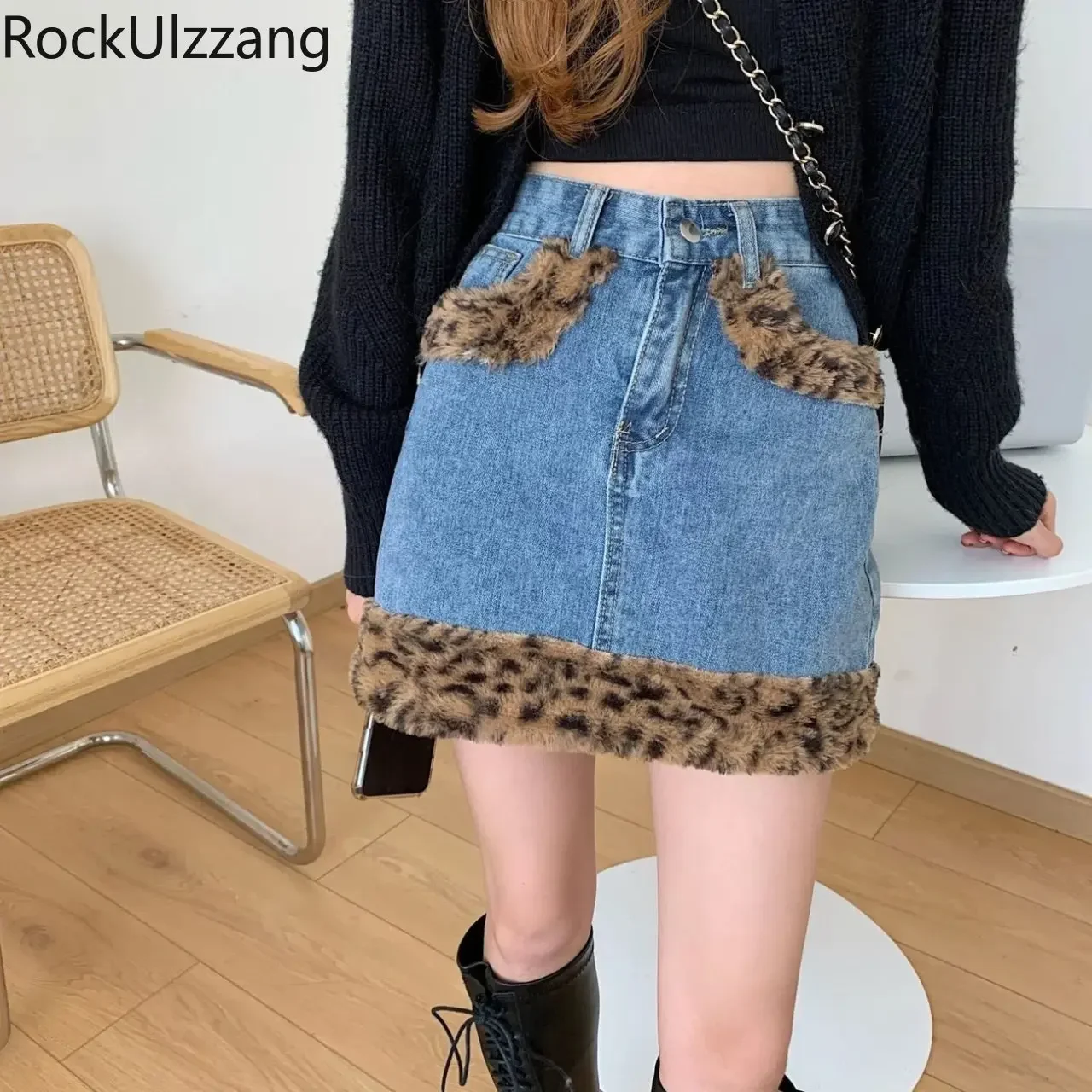Leopard Faux Fur Collar Jeans Denim Skirt,High Waist Sexy Mini Skirts A-Line,fall winter y2k women cloth harajuku korean fashion
Leopard Faux Fur Collar Jeans Denim Skirt,High Waist Sexy Mini Skirts A-Line,fall winter y2k women cloth harajuku korean fashion
