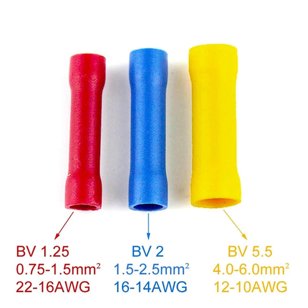 50PCS PVC Copper Conductor Insulated Straight Wire Butt Connectors Electrical Wire Cable Crimp Terminals Set
50PCS PVC Copper Conductor Insulated Straight Wire Butt Connectors Electrical Wire Cable Crimp Terminals Set