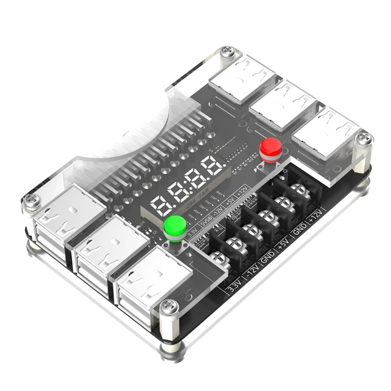 24Pin Power Supply Breakouts Board Module Adapter Terminal Block Breakouts Module 12 Port USB QC2.0 QC3.0 for Computer PC
24Pin Power Supply Breakouts Board Module Adapter Terminal Block Breakouts Module 12 Port USB QC2.0 QC3.0 for Computer PC