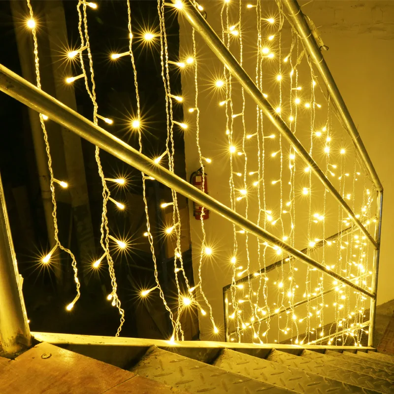 Christmas LED Curtain Icicle String Lights Mall Street Eaves Decorative Garland Outdoor Fairy Garden Lights Droop 0.6m 4M-20M
Christmas LED Curtain Icicle String Lights Mall Street Eaves Decorative Garland Outdoor Fairy Garden Lights Droop 0.6m 4M-20M