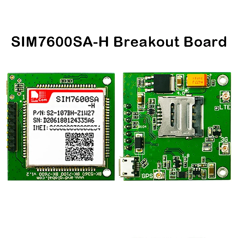 SIMCOM SIM7600SA-H коммутационная плата LTE Cat4 модуль для Новой Зеландии, Австралии, Южной Америки B1/B2/B3/B4/B5/B7/B8/B28/B40/B66 
SIMCOM SIM7600SA-H коммутационная плата LTE Cat4 модуль для Новой Зеландии, Австралии, Южной Америки B1/B2/B3/B4/B5/B7/B8/B28/B40/B66