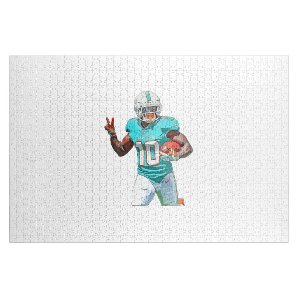 

Tyreek Hill Dolphins Football Glossy Jigsaw Puzzle Custom Photo Works Of Art Wooden Adults Photo Puzzle