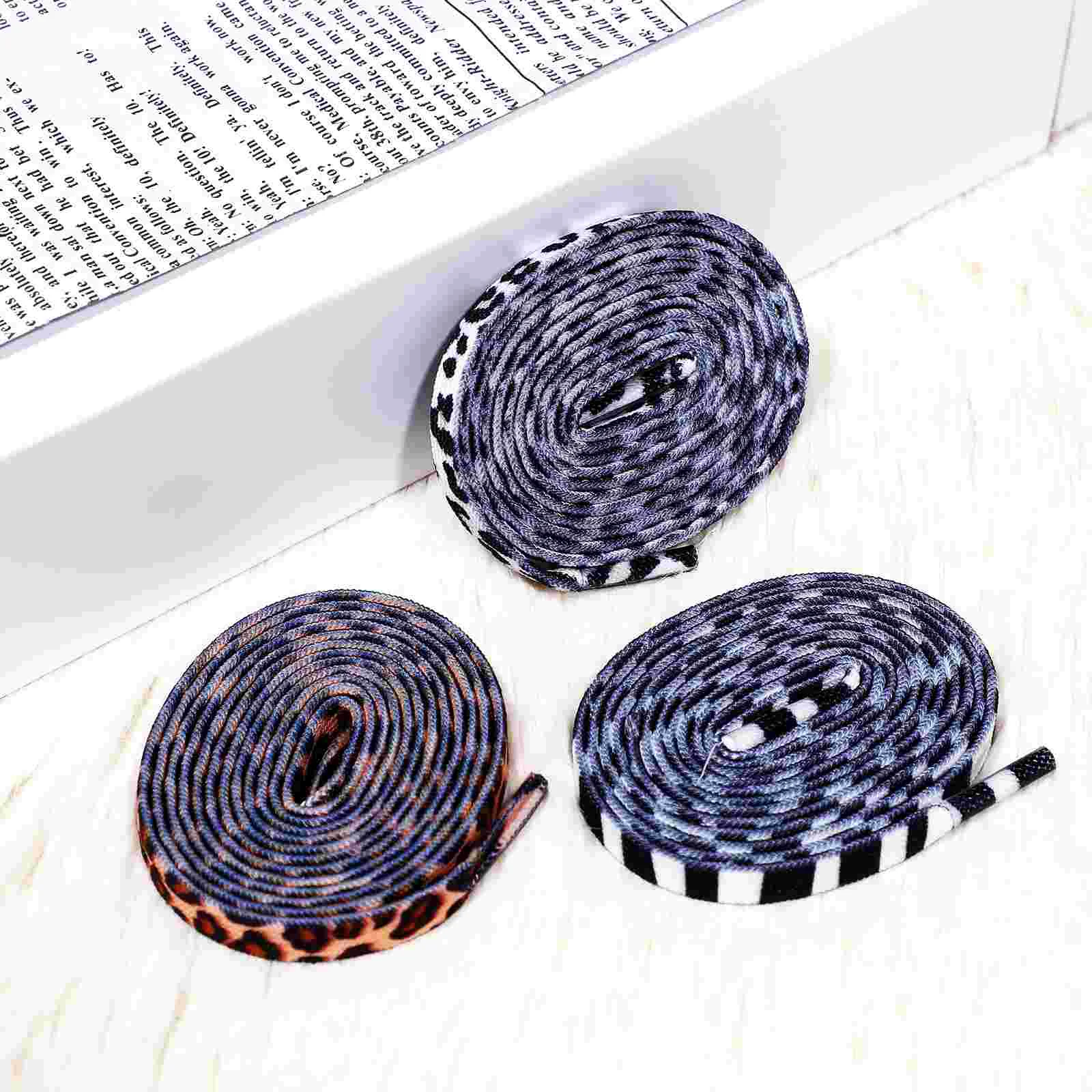

Shoelace Laces Elastic Printed Shoelaces Ties Shoestring Flat Men and Women Causal