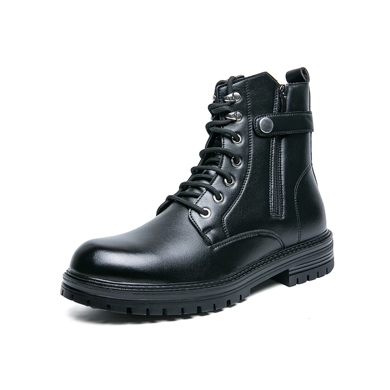 Trend British Style Black High Top Men Boots Fashion Outdoor Comfort Motorcycle Leather Boots Male Round Toe Zip Platform Shoes
Trend British Style Black High Top Men Boots Fashion Outdoor Comfort Motorcycle Leather Boots Male Round Toe Zip Platform Shoes