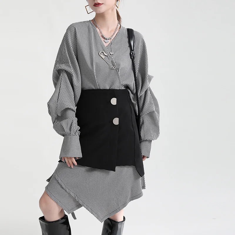 2024 Autumn and winter new simple suit dress women's two-piece set irregular cut V-neck fashionable suit dress women
2024 Autumn and winter new simple suit dress women's two-piece set irregular cut V-neck fashionable suit dress women