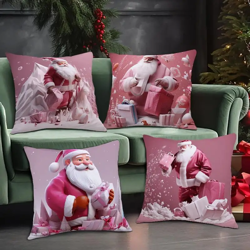 Рождественский чехол для подушки 45*45 см, двухсторонний узор, персиковая кожа, плюшевая наволочка, наволочка для подушки с Санта-Клаусом, домашний декор для дивана 
Рождественский чехол для подушки 45*45 см, двухсторонний узор, персиковая кожа, плюшевая наволочка, наволочка для подушки с Санта-Клаусом, домашний декор для дивана