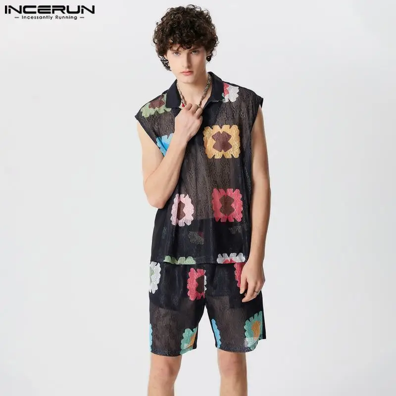 Модные Повседневные Стильные комплекты INCERUN, Мужская сексуальная майка без рукавов и шорты, уличная одежда, привлекательный комплект из двух предметов с V-образным вырезом и принтом, 2024
Модные Повседневные Стильные комплекты INCERUN, Мужская сексуальная майка без рукавов и шорты, уличная одежда, привлекательный комплект из двух предметов с V-образным вырезом и принтом, 2024