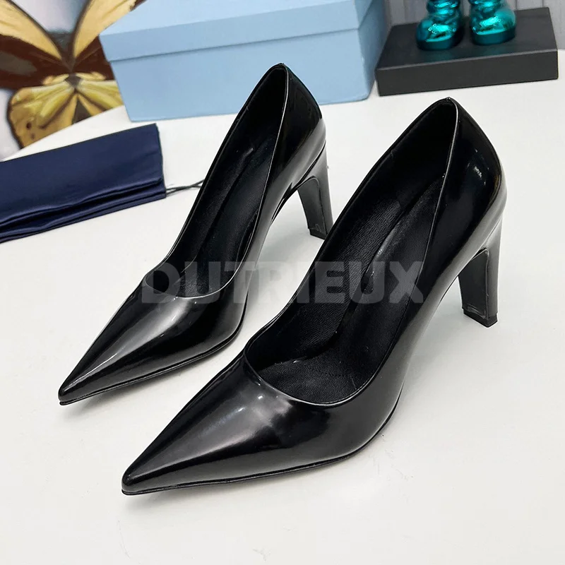 

Ladies High Heel Shoes Spring Autumn New Shallow Mouth Solid Colors Upper Lady High Heeled Single Shoes Concise Elegant Pumps