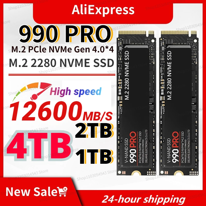 NVME 990Pro SSD 1TB 2TB 4TB NVMe PCIe Gen 4.0x4 M.2 2280 7400MB/S Internal SSD Drive For PlayStation5 Laptop Gaming PC ssd диск
NVME 990Pro SSD 1TB 2TB 4TB NVMe PCIe Gen 4.0x4 M.2 2280 7400MB/S Internal SSD Drive For PlayStation5 Laptop Gaming PC ssd диск