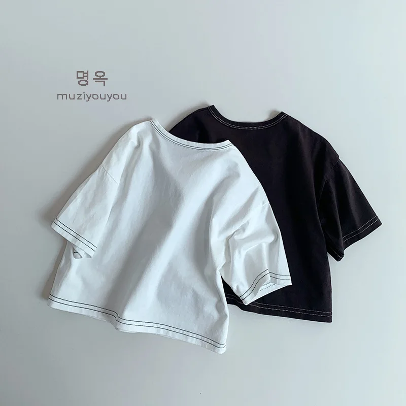 2025 Summer New Children Short Sleeve T Shirts Fashion Girl Letter Print T Shirts Kids Boys Casual Tops Baby Tee Infant Clothes 3 Sd03eff4f0179459989ce40052b7e2406i