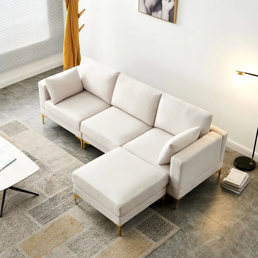 ADF Living Room Furniture Modern Leisure L Shape Couch Grey /Beige Fabric
ADF Living Room Furniture Modern Leisure L Shape Couch Grey /Beige Fabric