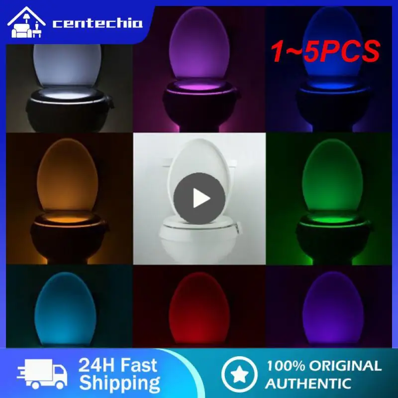 

1~5PCS Motion Sensor Toilet Lights USB LED Colors Rechargeble Waterproof for Tiolet Bowl WC Luminaria Lamp For Bathroom Washroom