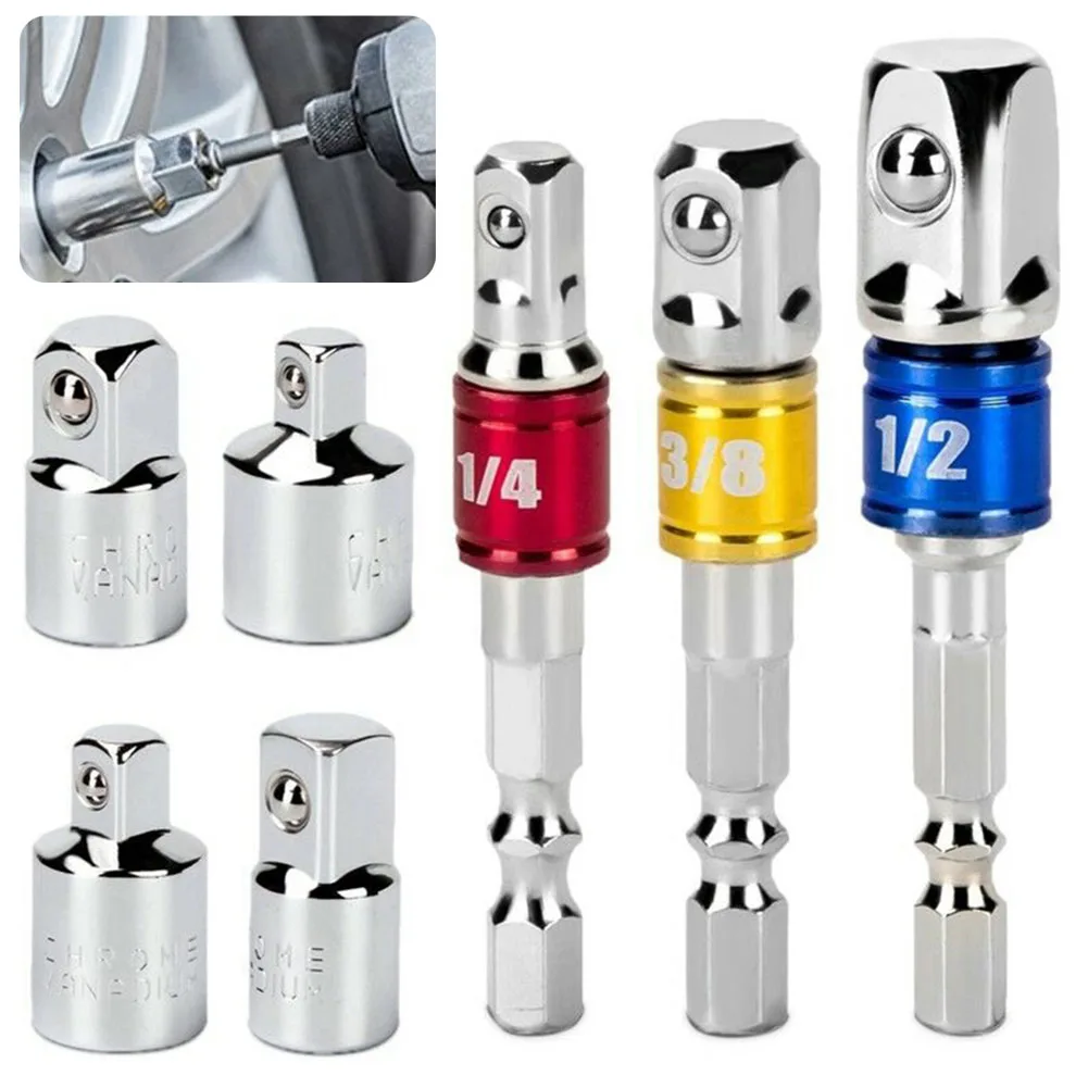 7pcs/Set Drill Socket Adapter Reduction Sleeve Wrench Extension Drill Bits Bar 1/4 3/8 1/2inch Hex To Square Socket Adapter
7pcs/Set Drill Socket Adapter Reduction Sleeve Wrench Extension Drill Bits Bar 1/4 3/8 1/2inch Hex To Square Socket Adapter