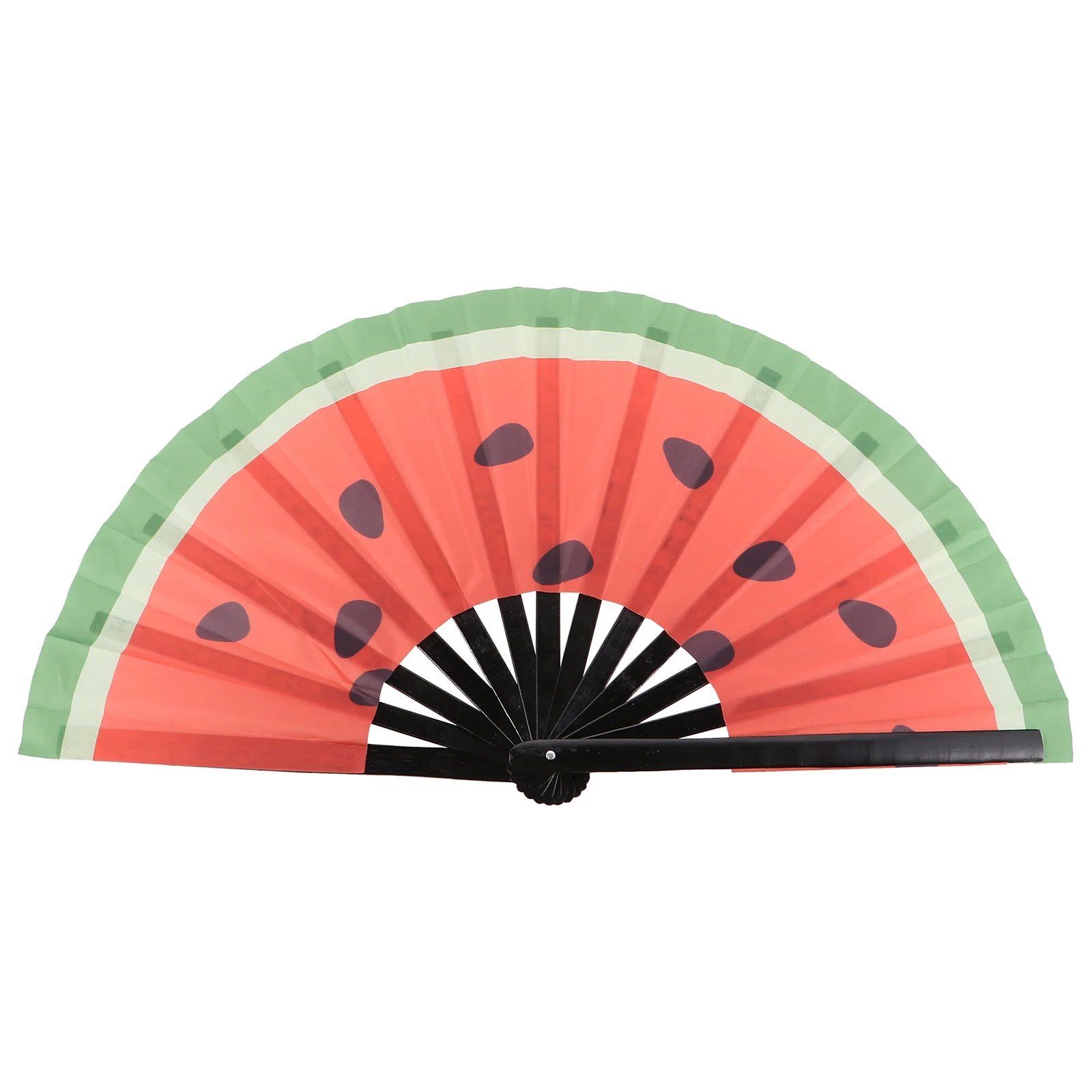 

Japanese Style Folding Fan Wood Watermelon Fans Handheld Foldable Cosplay Photography Stage Parties Props Decorations