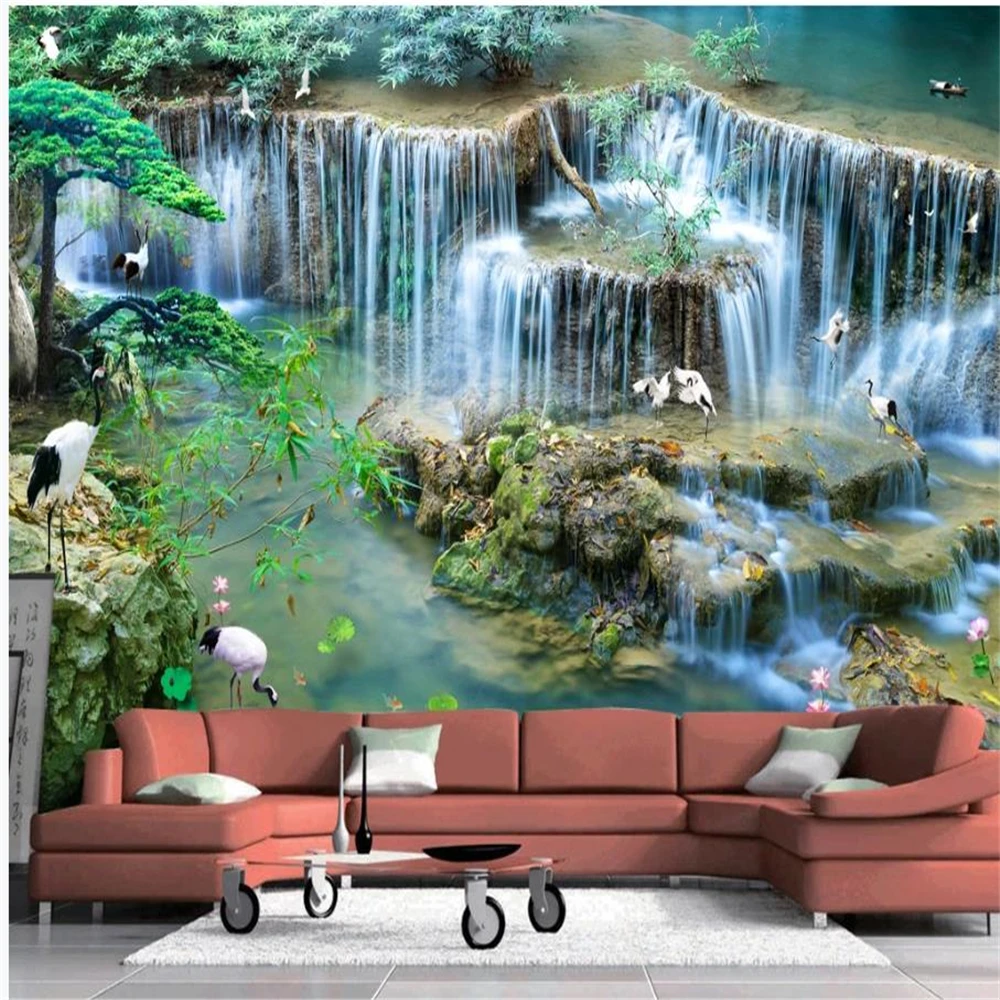 

Custom 3D Photo Wallpaper Mural Papel De Parede Custom 3D Photo Wallpaper 3d waterfall wallpapers