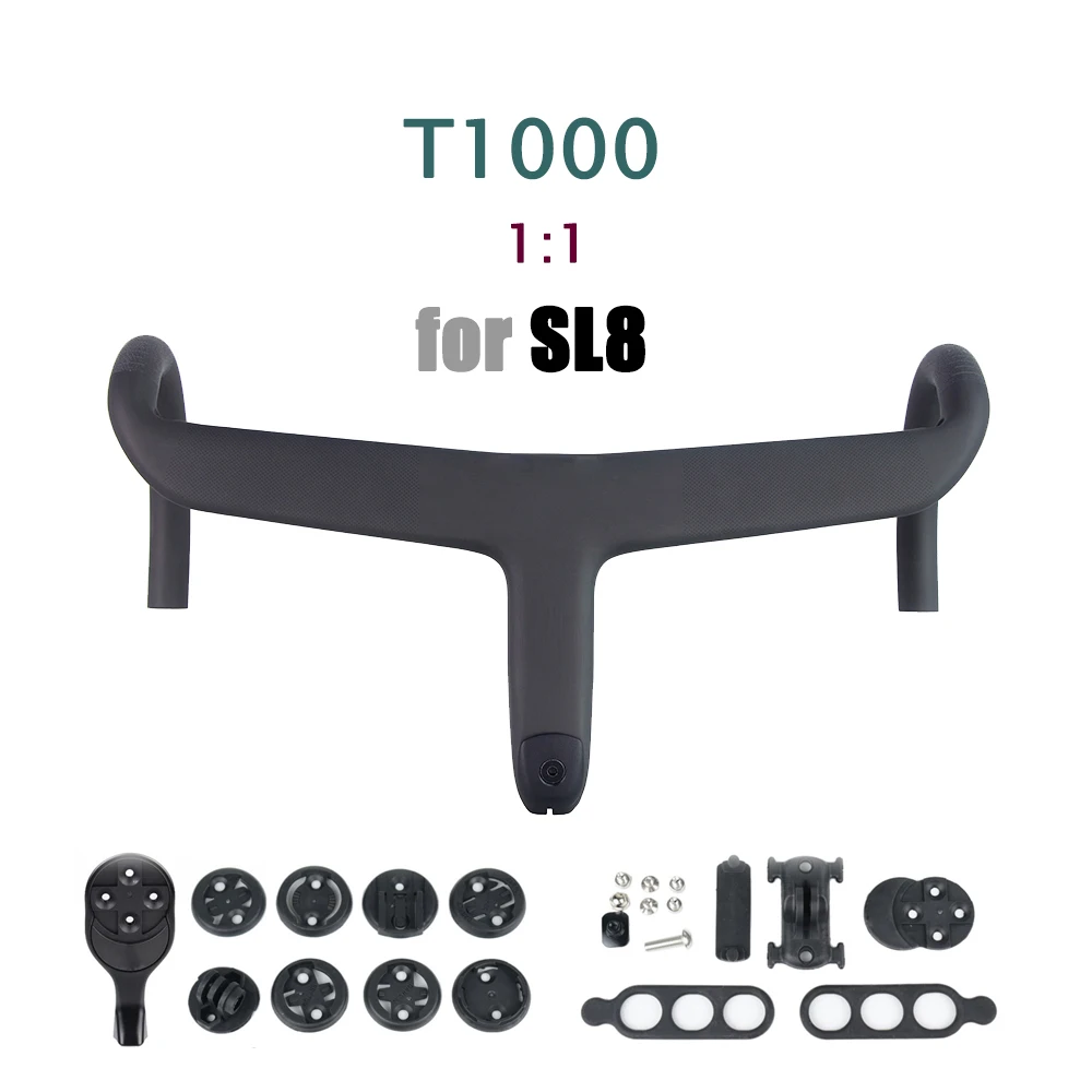 T1000 for SL8 No Logo Black Matte Internal Cable Road Bike Handlebar Full Carbon Integrated Cockpit Di2 Bicycle Parts
T1000 for SL8 No Logo Black Matte Internal Cable Road Bike Handlebar Full Carbon Integrated Cockpit Di2 Bicycle Parts