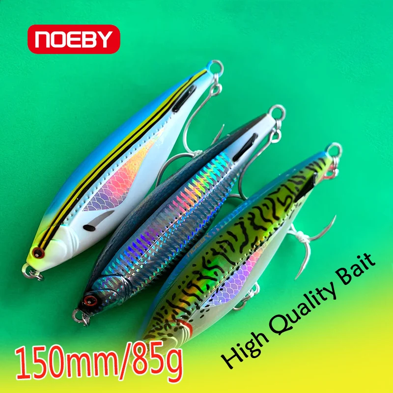 

3Pcs Noeby Fishing Lure 150mm85g Sinking Pencil Trolling Boat Fishing Saltwater Stickbait Artificial Hard Bait for Tuna GT Pesca