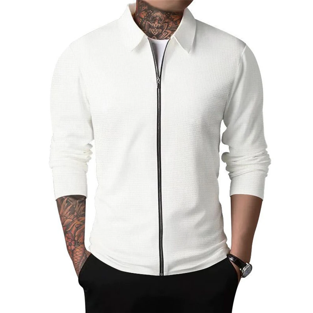 Jacket Coat Autumn Winter Shirt Slim Fit Solid Color Tops Turn-Down Collar Zip Up Casual Coats Lapel Long Sleeve
Jacket Coat Autumn Winter Shirt Slim Fit Solid Color Tops Turn-Down Collar Zip Up Casual Coats Lapel Long Sleeve