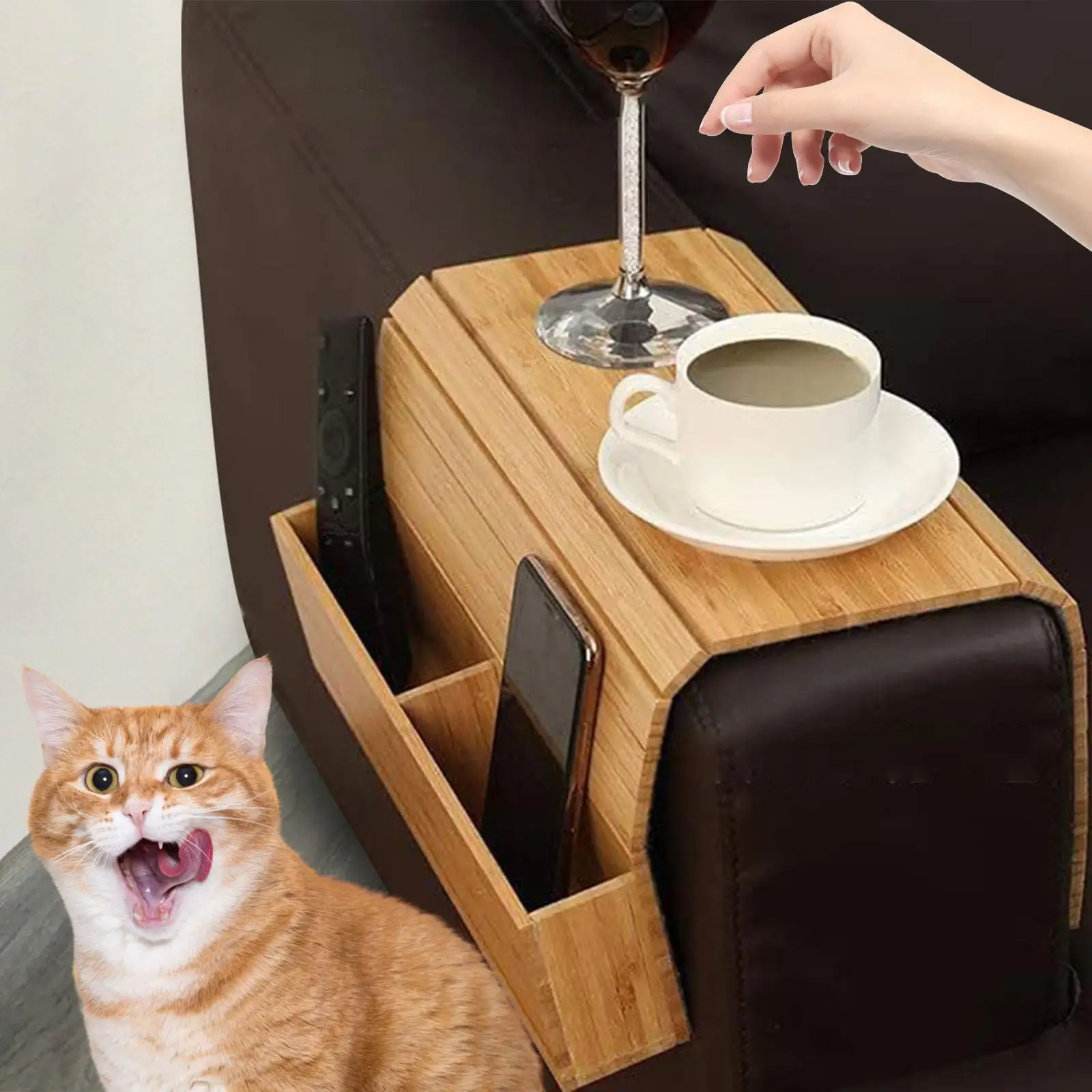 Couch Cup Holder Wooden Armchair Space Saving Storage Tray Couch Chair Caddys Keys Remote Control Drinks Sofa Armrest Organizer
Couch Cup Holder Wooden Armchair Space Saving Storage Tray Couch Chair Caddys Keys Remote Control Drinks Sofa Armrest Organizer
