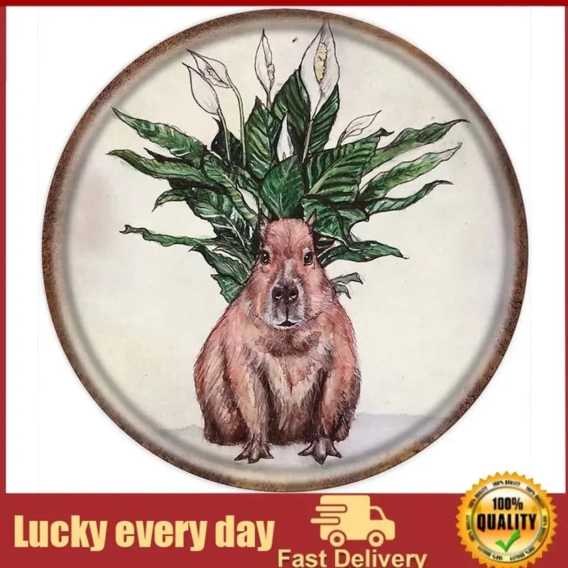 Metal Round Tin Sign Capybara Peace Lily Retro Art Wall Decor Antique Tin Sign Vintage Advertising Metal Tin Sign Farmhouse
Metal Round Tin Sign Capybara Peace Lily Retro Art Wall Decor Antique Tin Sign Vintage Advertising Metal Tin Sign Farmhouse