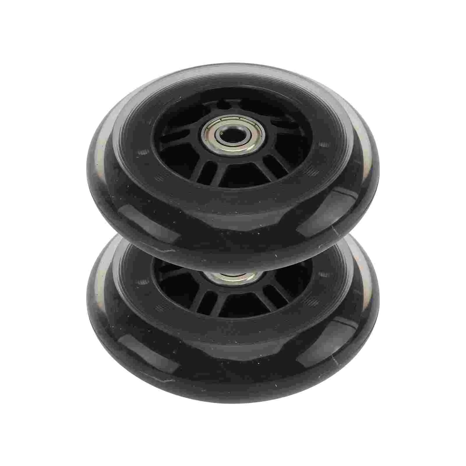 

100mm Mute Wheels For Scooter Mute Replacement Wheels For Luggage Suitcase Car (Black)