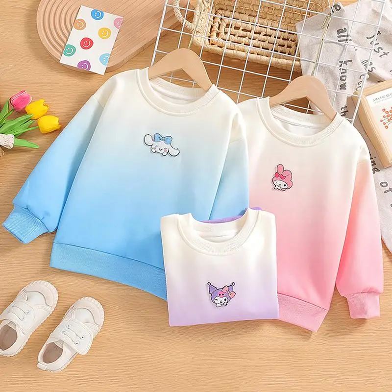 Толстовка Sanrio Kuromi Kawaii аниме Cinnamoroll My Melody детский пуловер для девочек весна-осень Повседневный Топ мультяшная одежда
Толстовка Sanrio Kuromi Kawaii аниме Cinnamoroll My Melody детский пуловер для девочек весна-осень Повседневный Топ мультяшная одежда