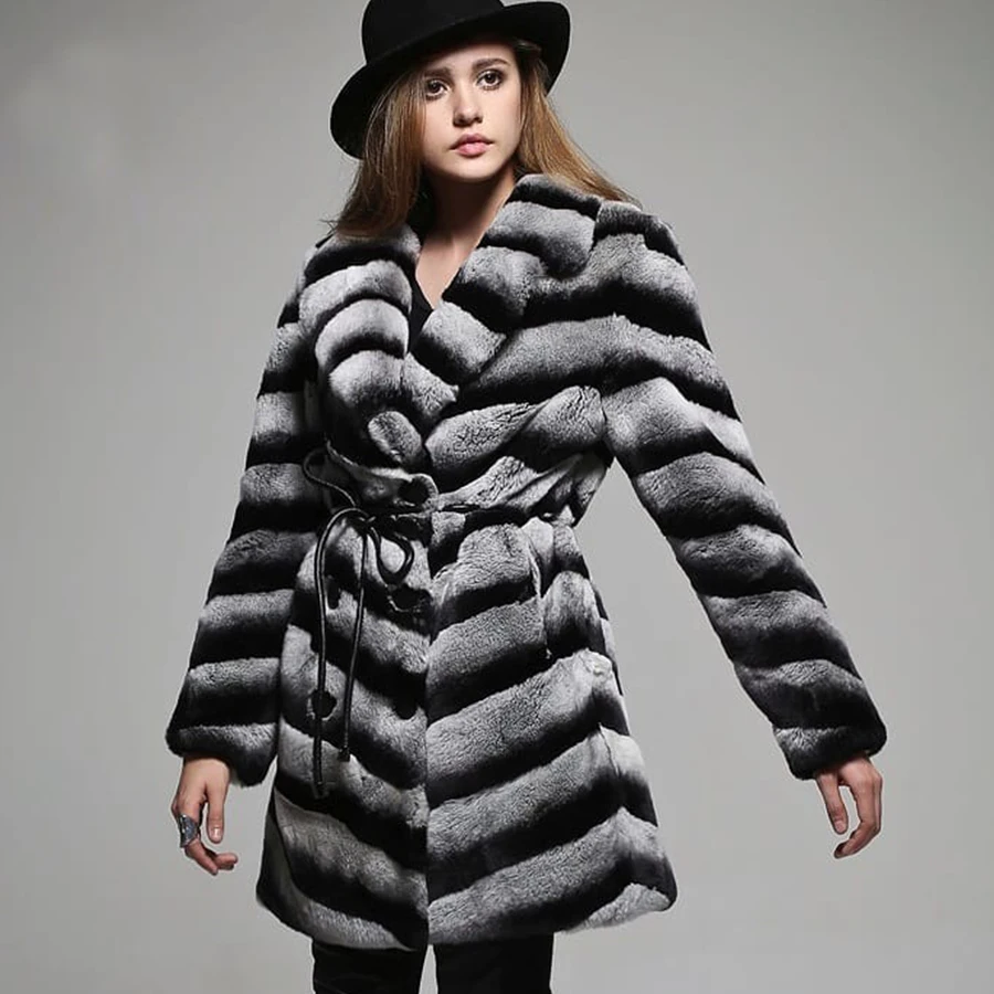 Womens Rabbit Fur Coat Chinchilla Fur Coats Mid-Length Winter Coat Best Seller Natural Rex Rabbit Fur Jacket
Womens Rabbit Fur Coat Chinchilla Fur Coats Mid-Length Winter Coat Best Seller Natural Rex Rabbit Fur Jacket