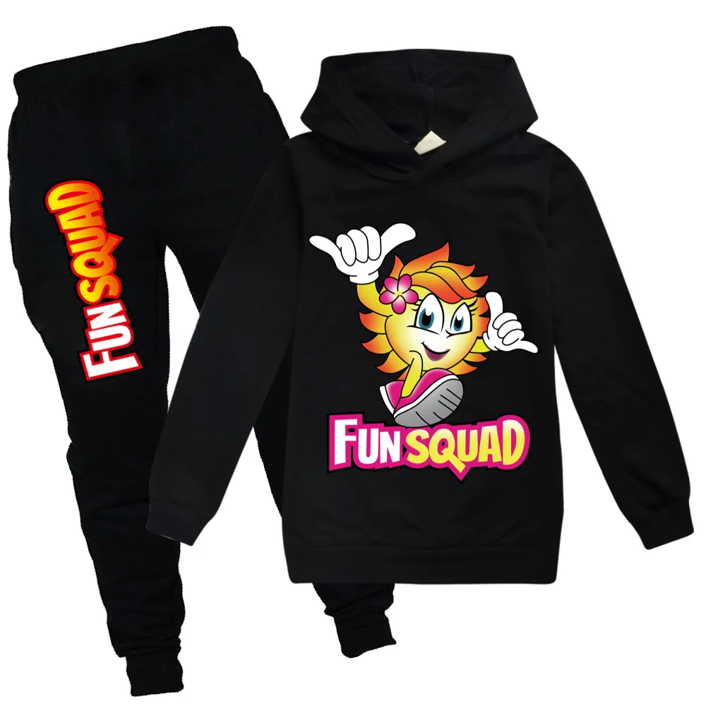 

Fashion Kids Clothing Fun Squad Gaming Tops+Pants Set Children Tracksuits Cartoon Baby Girls Outfits Teenagers Boys Sports Suit