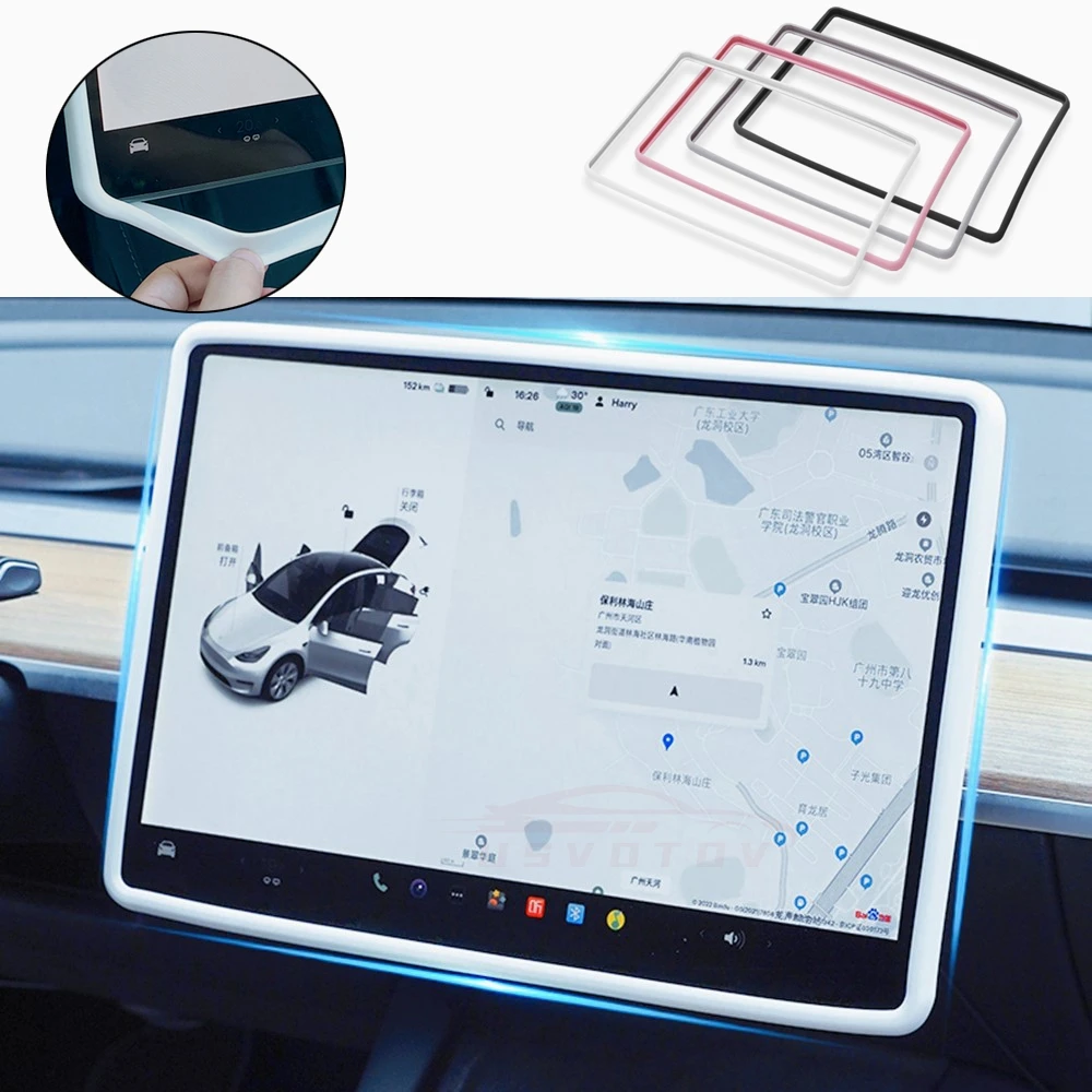 for Tesla Model 3 Y Silicone Screen Frame Display Edge Protector Central Control Protective Cover Car 2023 2022 2021 Accessores
for Tesla Model 3 Y Silicone Screen Frame Display Edge Protector Central Control Protective Cover Car 2023 2022 2021 Accessores