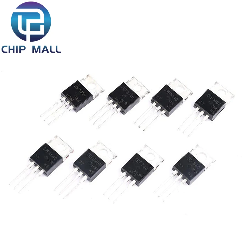 10PCS IRF9530 IRF4905 IRF9Z24N IRF9Z34N IRF9540 IRF9640 IRF9520 IRFZ46 IRF1404 IRF3710 IRF5210 MOS Field Effect Tube TO-220
10PCS IRF9530 IRF4905 IRF9Z24N IRF9Z34N IRF9540 IRF9640 IRF9520 IRFZ46 IRF1404 IRF3710 IRF5210 MOS Field Effect Tube TO-220