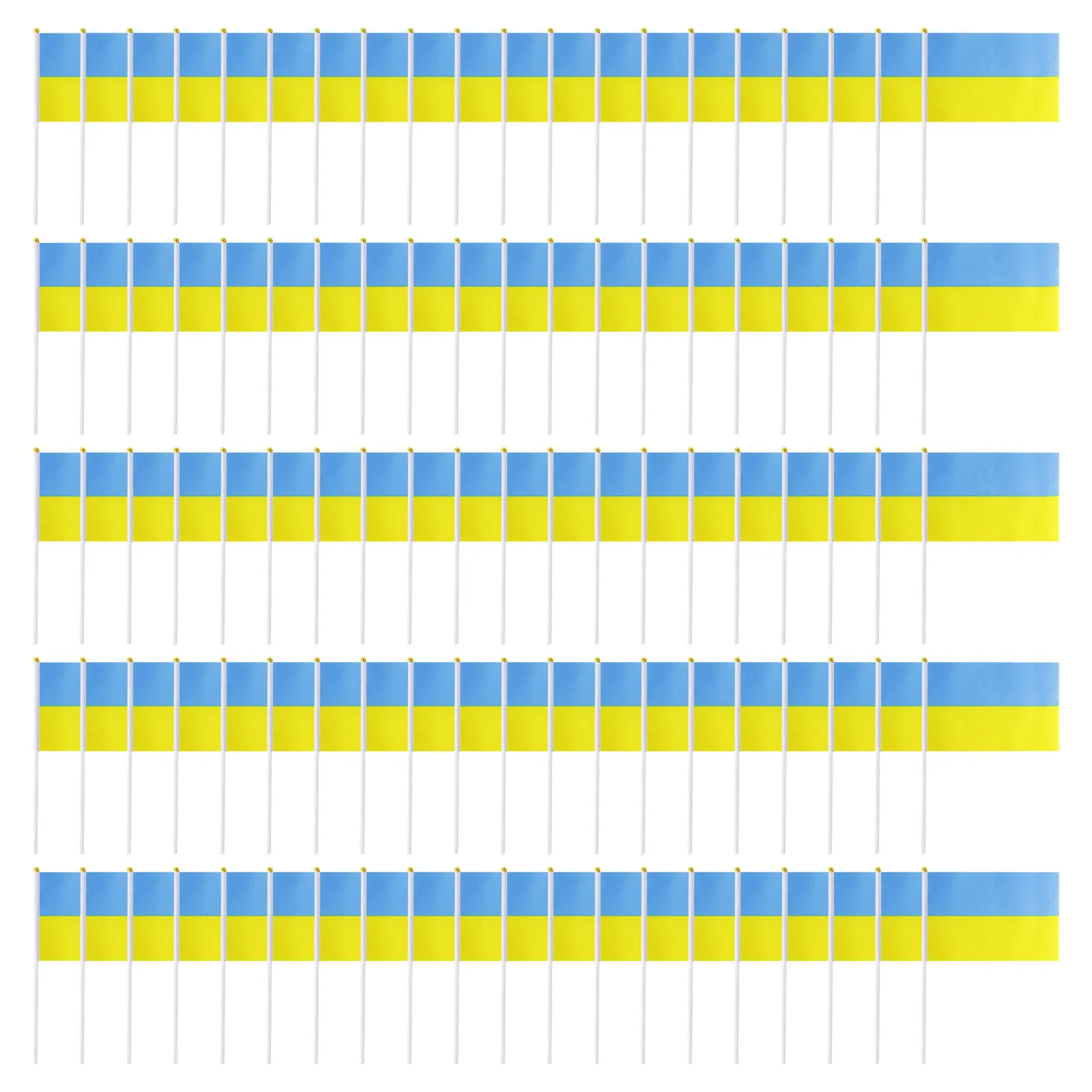 100pcs Ukraine Flag Ukrainian Hand Held Small Mini Stick Flags Decorations Flags For Party Festival Parades Parties Decor
100pcs Ukraine Flag Ukrainian Hand Held Small Mini Stick Flags Decorations Flags For Party Festival Parades Parties Decor