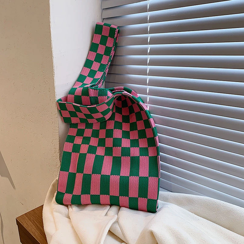 Autumn New Clash Color Plaid Cotton Casual Tote Fashion Knot Wrist Bag Ladies Casual Handbag Lattice Beach Purses 2021
Autumn New Clash Color Plaid Cotton Casual Tote Fashion Knot Wrist Bag Ladies Casual Handbag Lattice Beach Purses 2021