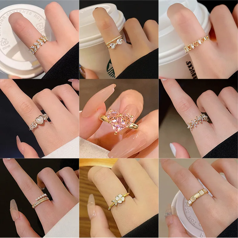 Light luxury and high-end pearl ring for women with retro niche zircon opening ring and spicy girl bracelet
Light luxury and high-end pearl ring for women with retro niche zircon opening ring and spicy girl bracelet
